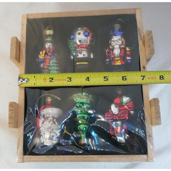 2003 blown glass ornaments new in box - Santa's Workbench - Jo-ann Stores Crate - Picture 9 of 10